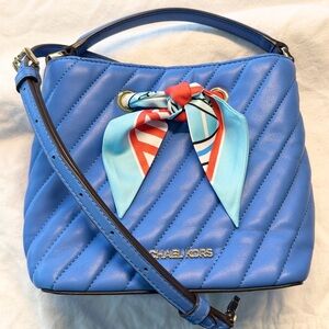 Michael Kors Quilted Suri Crossbody or Handle bag w/ customizable scarf accent